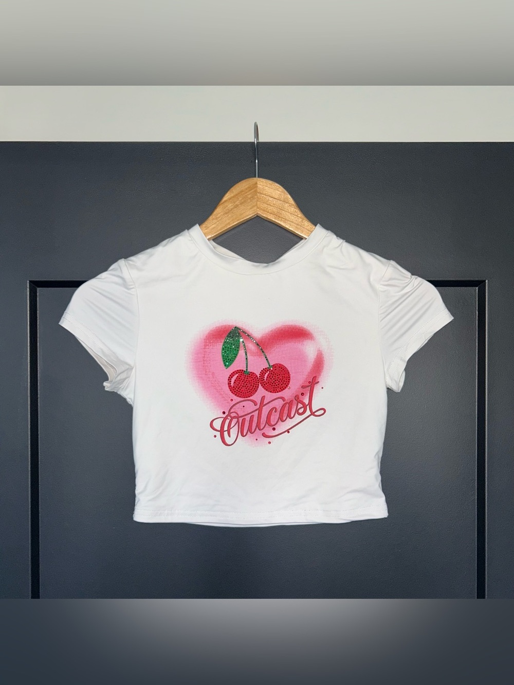 Outcast Clothing Crop Top - White, Size XS